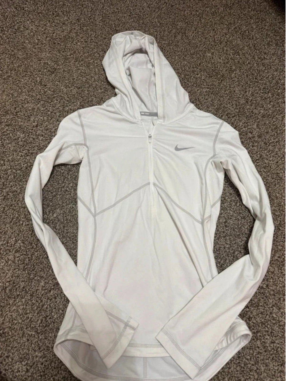 Nike Tennis Dri-FIT Women’s XS White Full Zip Hooded Jacket